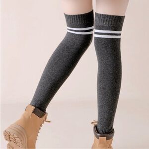 Gray Knee-High Socks